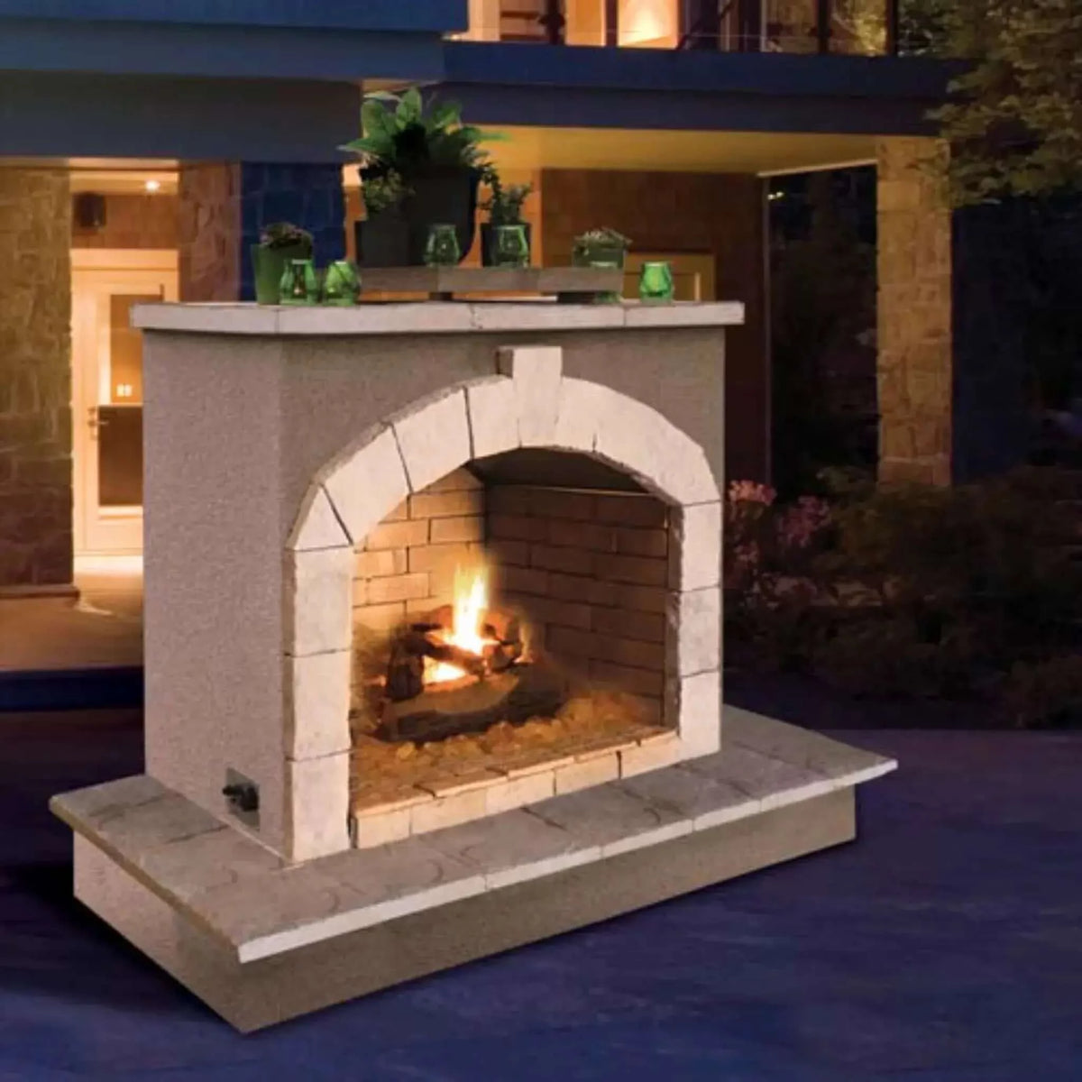 CalFlame 78" Outdoor Fireplace FRP-906-3