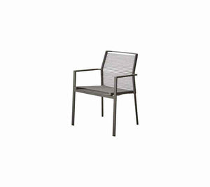 Cane-Line Edge Armchair, Stackable-Anthracite, Cane-line Rope