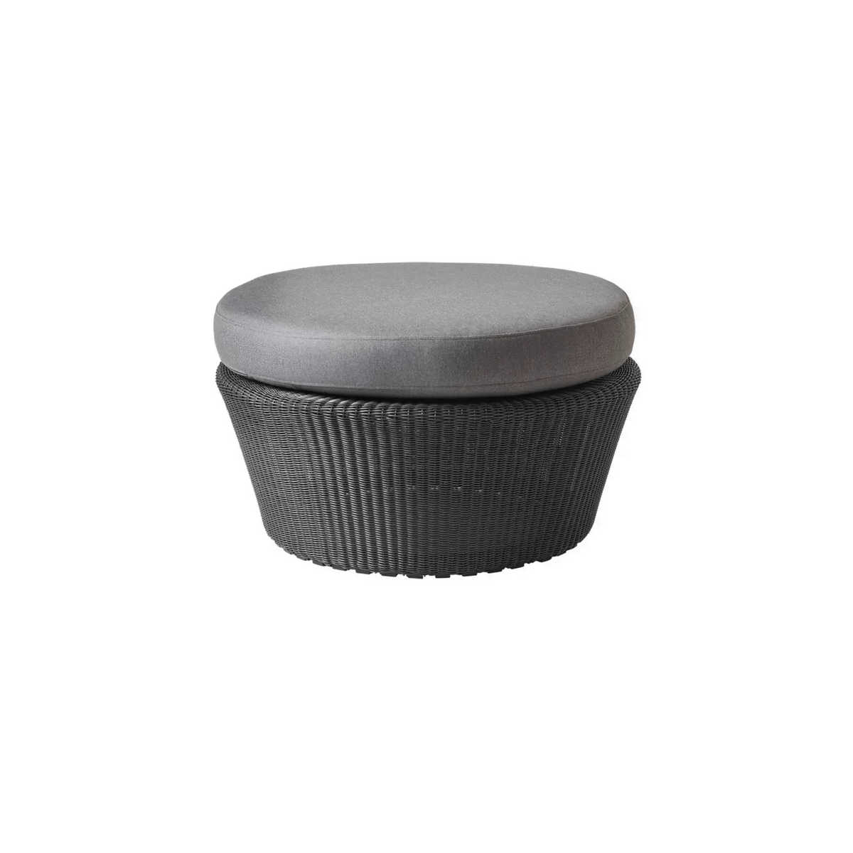 Cane-Line Kingston Footstool Large-Graphite, Cane-line Weave