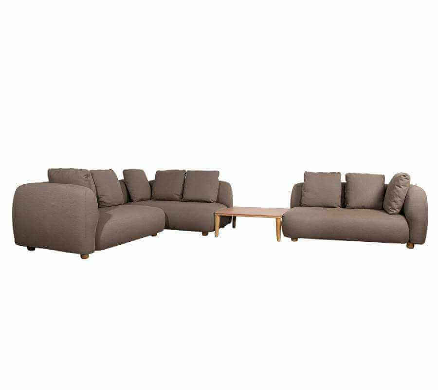 Cane-Line Capture Corner Sofa W/Table-Taupe Cane-line AirTouch