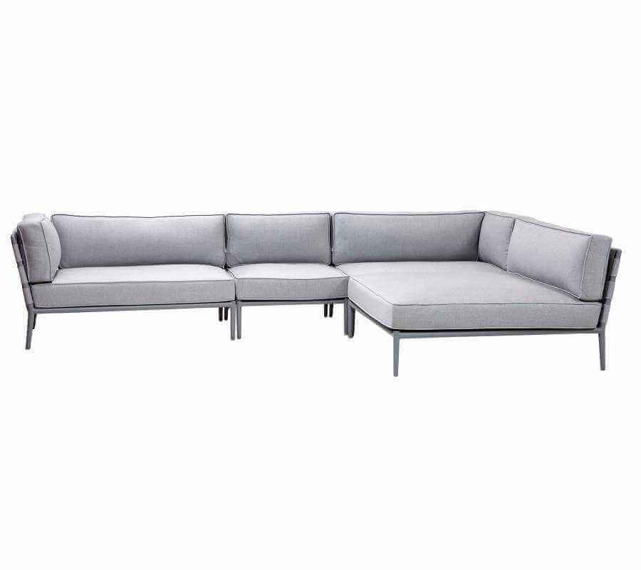 Cane-Line Conic Lounge 4-Light grey