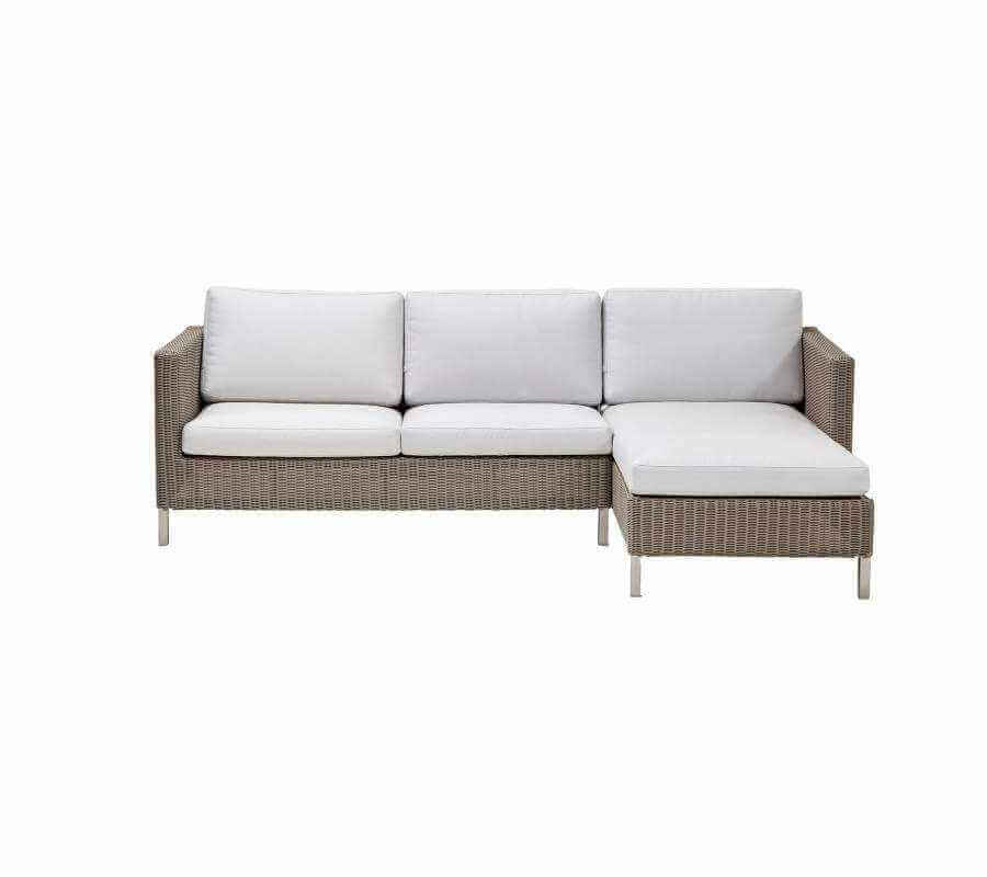Cane-Line Connect Lounge 1-Taupe/white