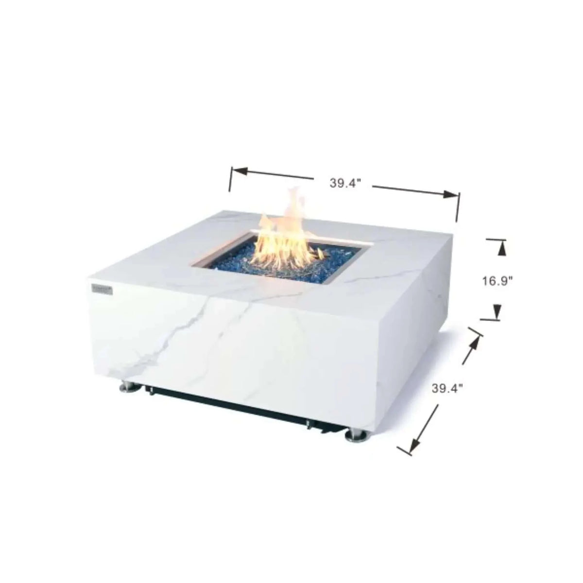 Elementi Plus Sofia Marble Porcelain Fire Table