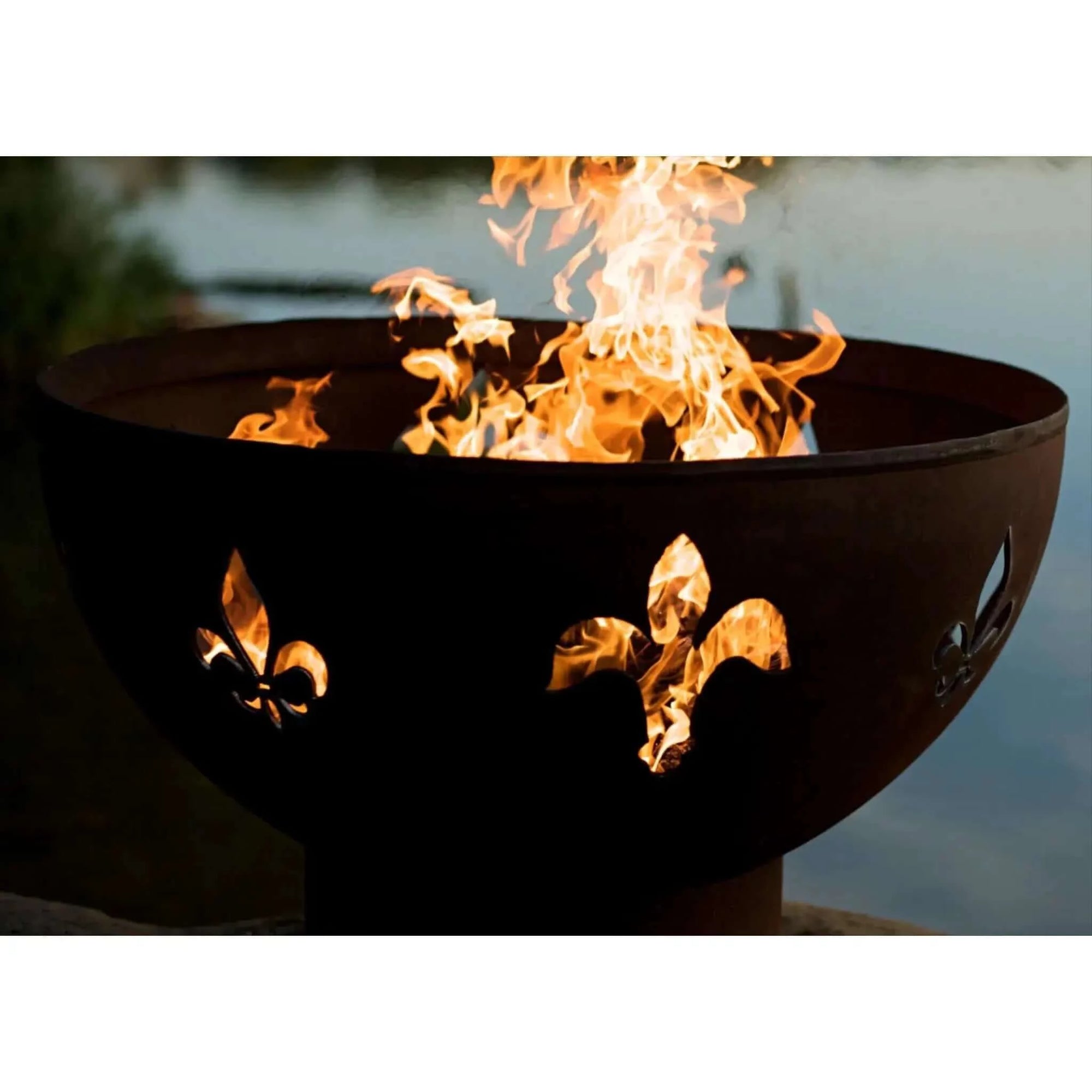 Fire Pit Art Fleur de Lis