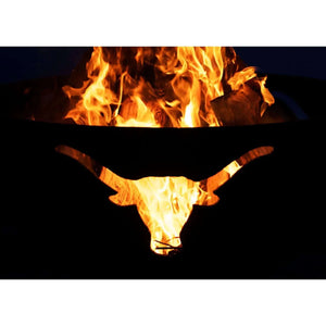 Fire Pit Art Long Horn