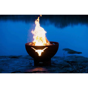 Fire Pit Art Long Horn