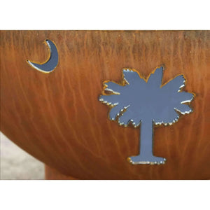 Fire Pit Art Tropical Moon