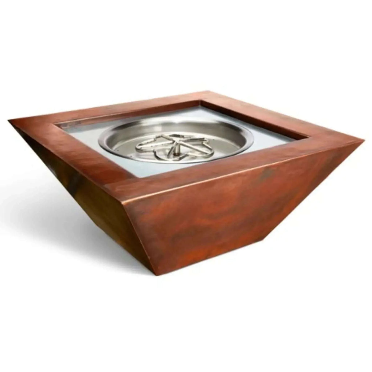 HPC Fire 36" Smooth Sierra Fire Bowl - Copper Finish, Standard Burner