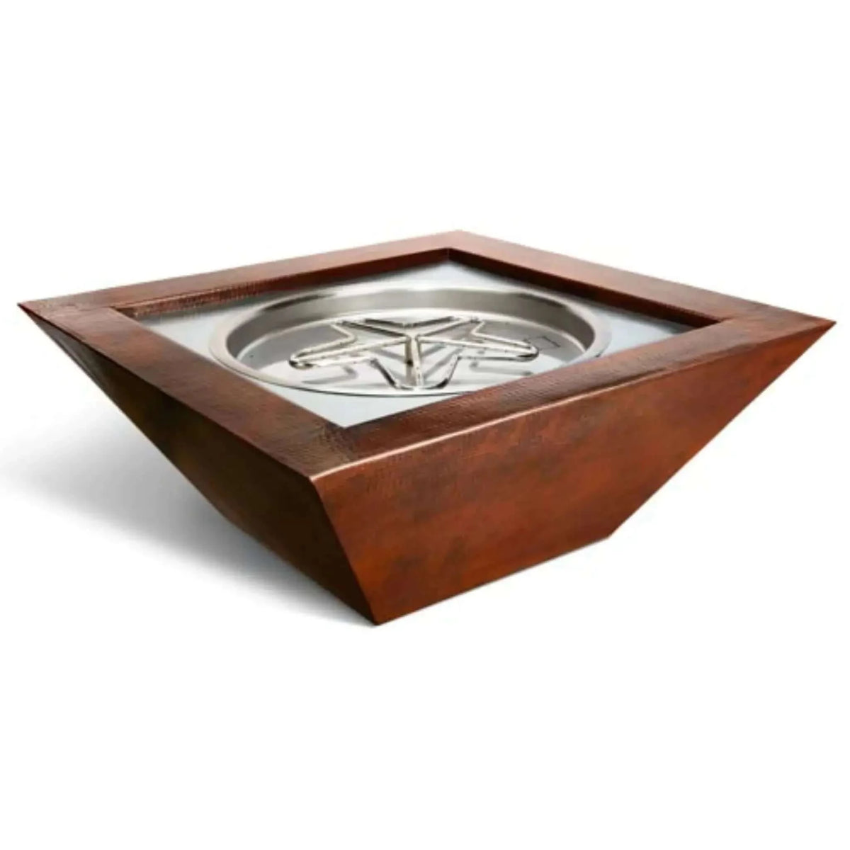 HPC Fire 40" Hammered Sedona Fire Bowl - Copper Finish, Torpedo Burner
