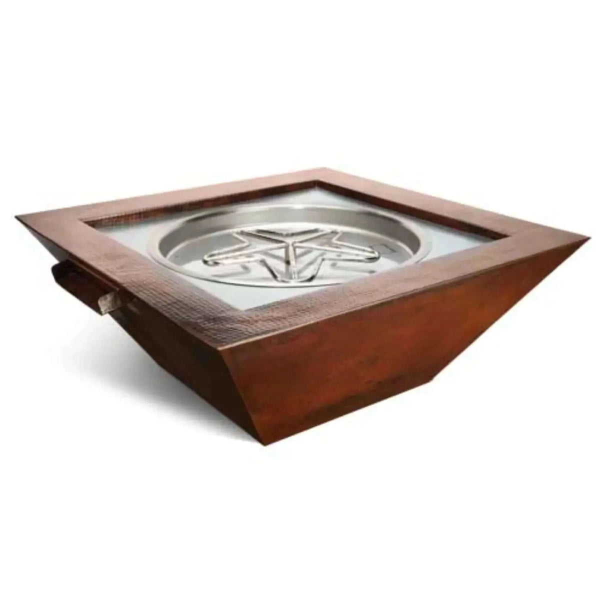 HPC Fire 40" Hammered Sedona Fire & Water Bowl - Copper Finish, Torpedo Burner