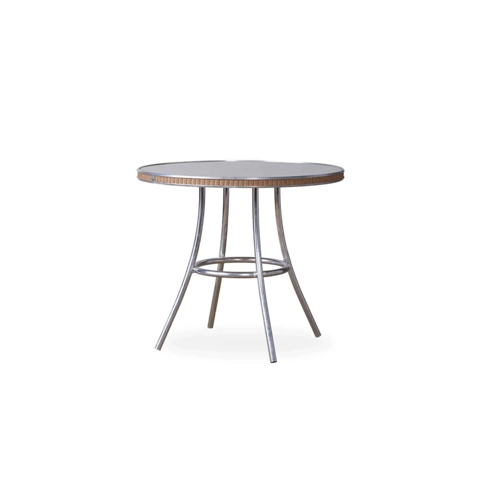 Lloyd Flanders All Seasons 33" Round Bistro Table with Reversible Glass