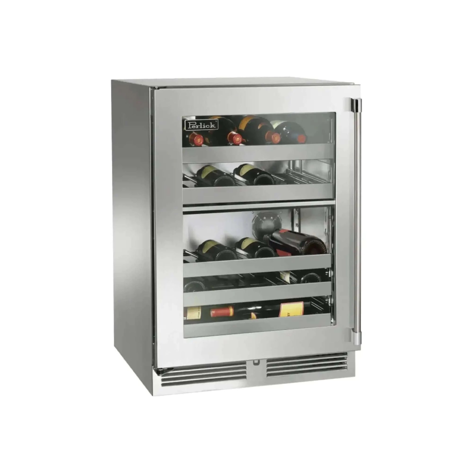 Perlick 24" Signature Series Outdoor Dual-Zone Wine Reserve with lock - HP24DO
