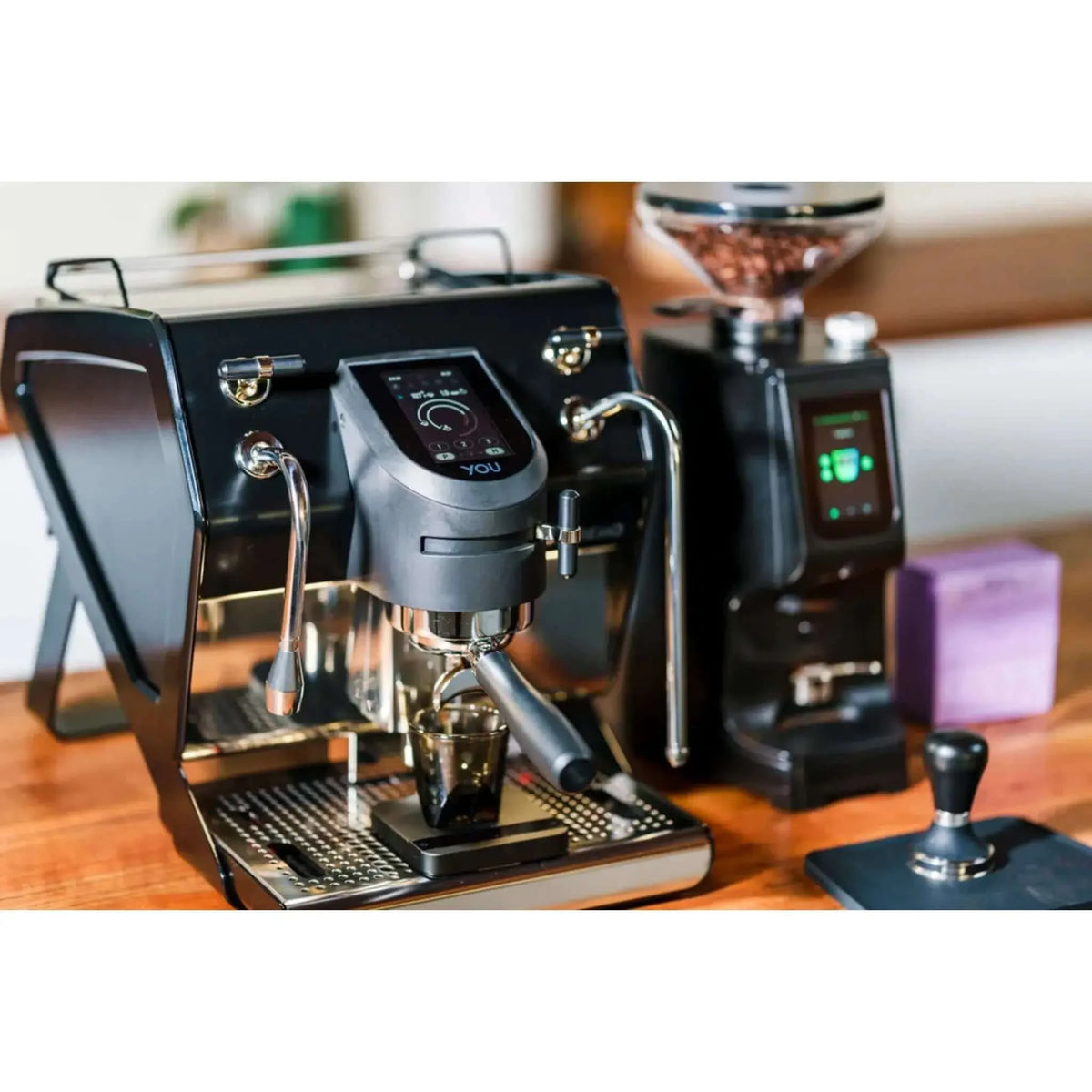 TRU All-in-One Espresso Maker with Grinder and Steam Wand