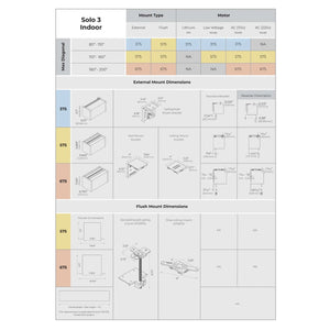 Screen Innovations Solo 3 Indoor Series 16:9 Motorized Screen (Flush Mount) - S3TF