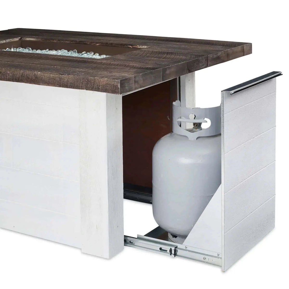 Outdoor GreatRoom Alcott Rectangular Gas Fire Pit Table-Natural Gas