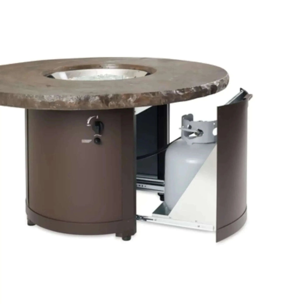 Outdoor GreatRoom Beacon Round Gas Fire Pit Table-