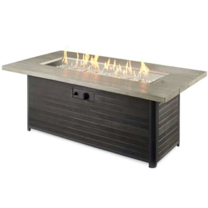 Outdoor GreatRoom Cedar Ridge Linear Gas Fire Pit Table-Liquid Propane