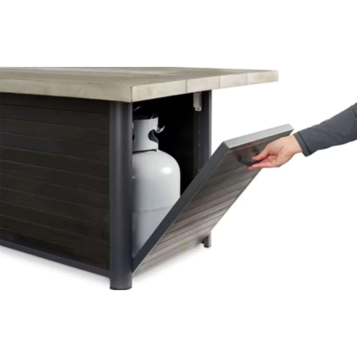 Outdoor GreatRoom Cedar Ridge Linear Gas Fire Pit Table-Natural Gas