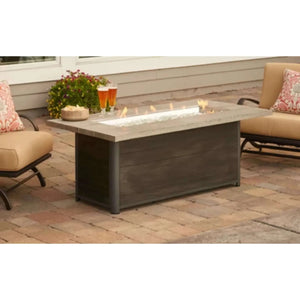 Outdoor GreatRoom Cedar Ridge Linear Gas Fire Pit Table-Natural Gas