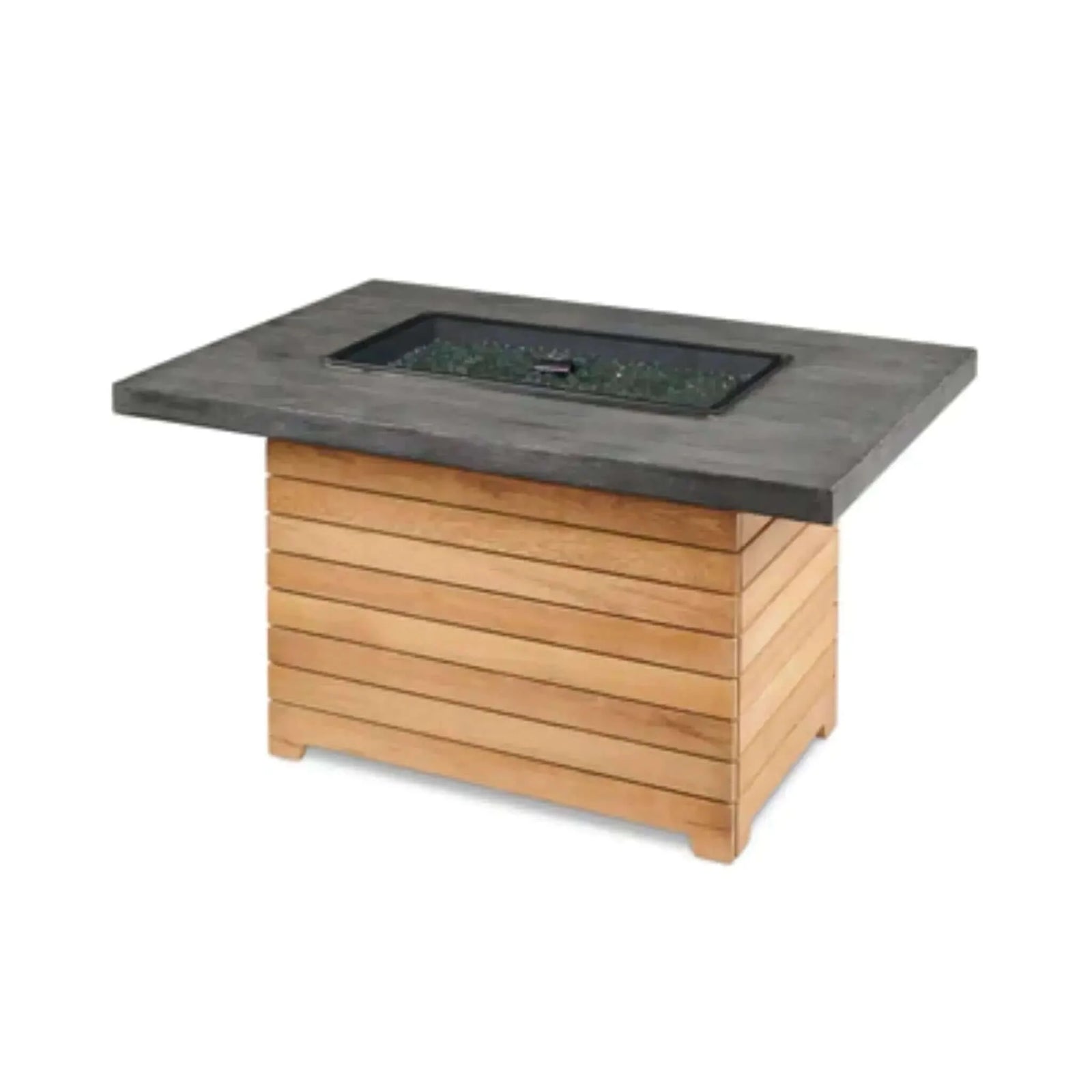 Outdoor GreatRoom Darien Rectangular Gas Fire Pit Table-Everblend