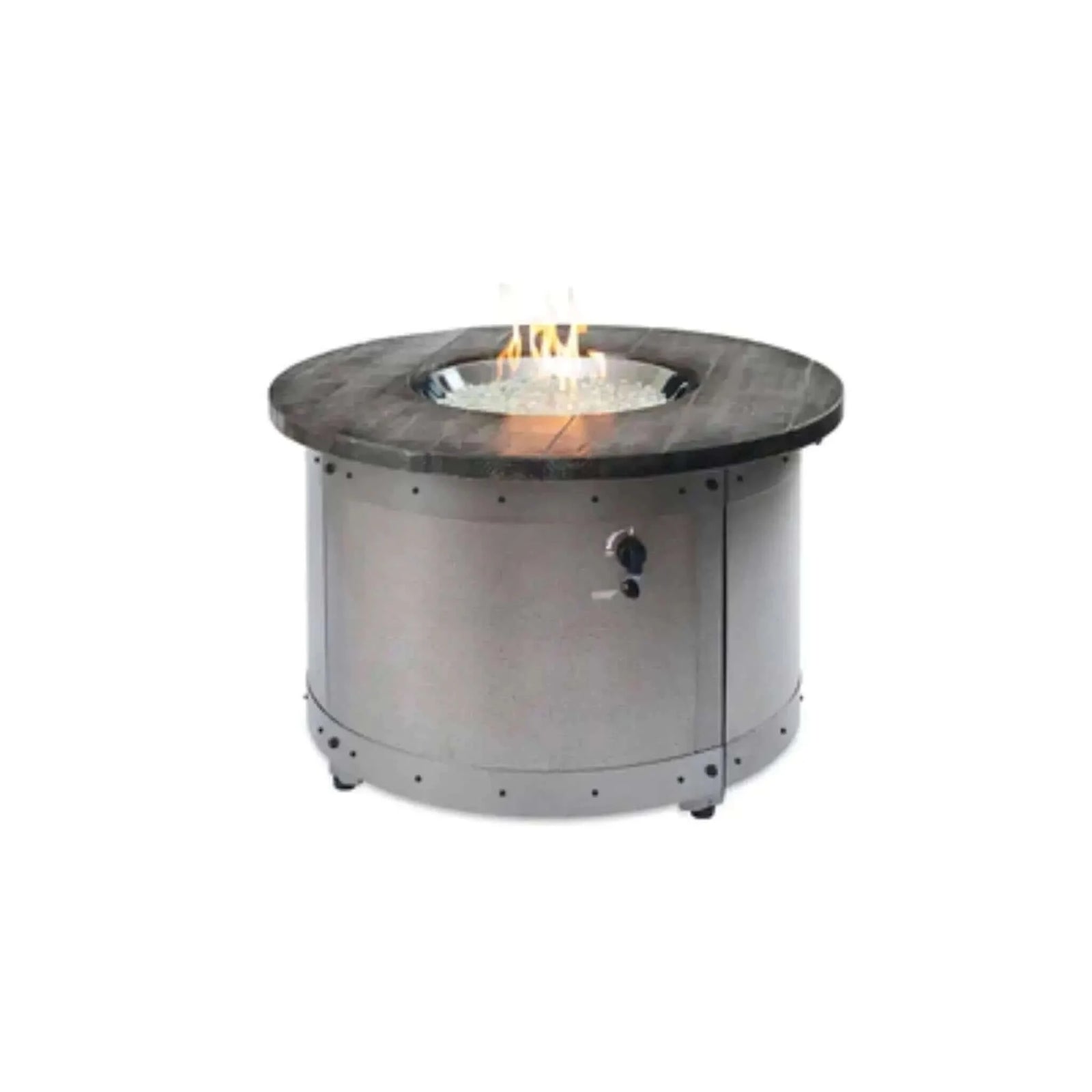 Outdoor GreatRoom Edison Round Gas Fire Pit Table-Liquid Propane