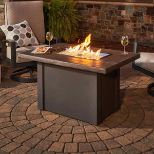 Outdoor GreatRoom Havenwood Rectangular Gas Fire Pit Table-Driftwood/Grey