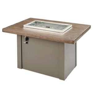 Outdoor GreatRoom Havenwood Rectangular Gas Fire Pit Table-Driftwood/Grey