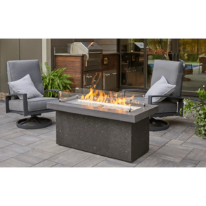 Outdoor GreatRoom Key Largo Linear Gas Fire Pit Table-Grey