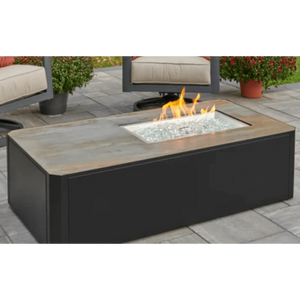 Outdoor GreatRoom Kinney Rectangular Gas Fire Pit Table-Natural Gas