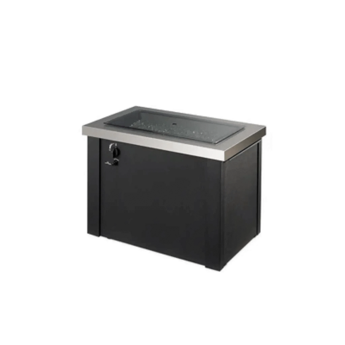 Outdoor GreatRoom Stainless Steel Providence Rectangular Gas Fire Pit Table-Liquid Propane