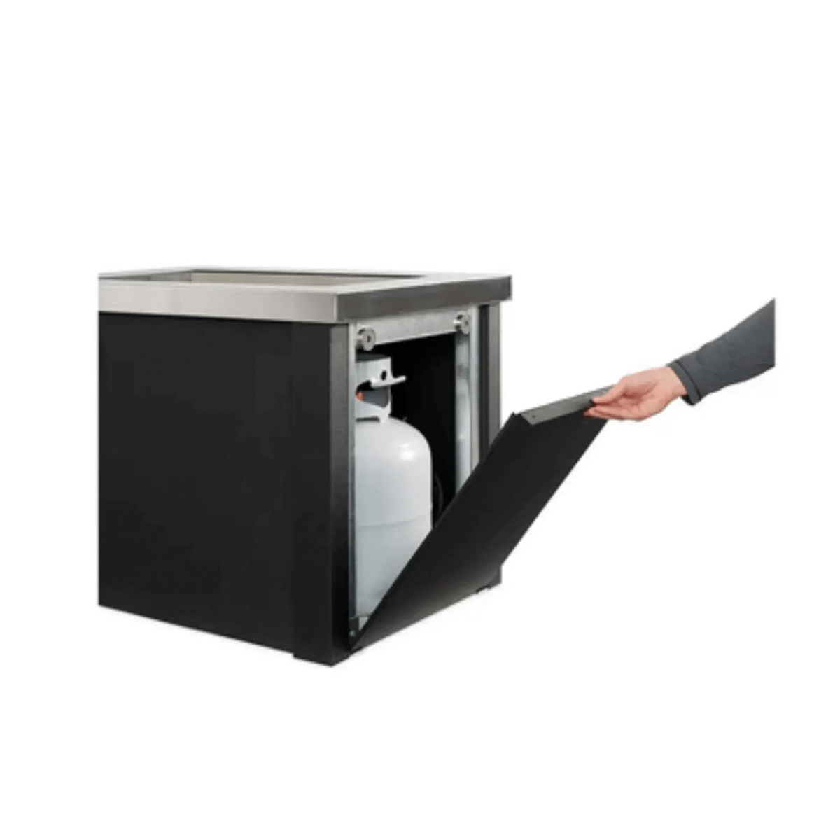 Outdoor GreatRoom Stainless Steel Providence Rectangular Gas Fire Pit Table-Natural Gas