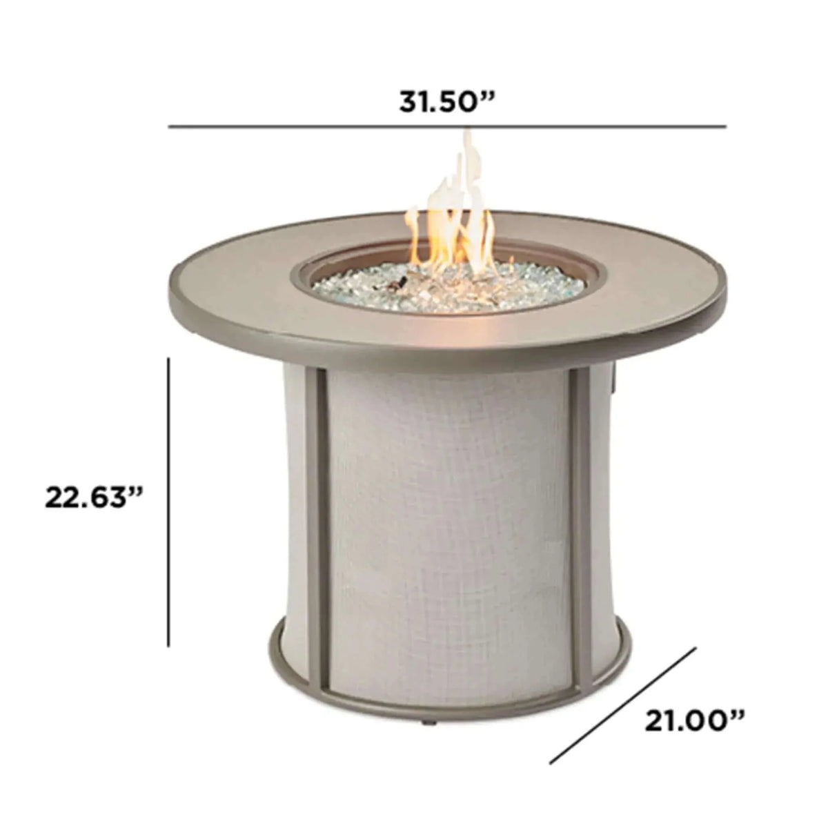 Outdoor GreatRoom Stonefire Round Gas Fire Pit Table-