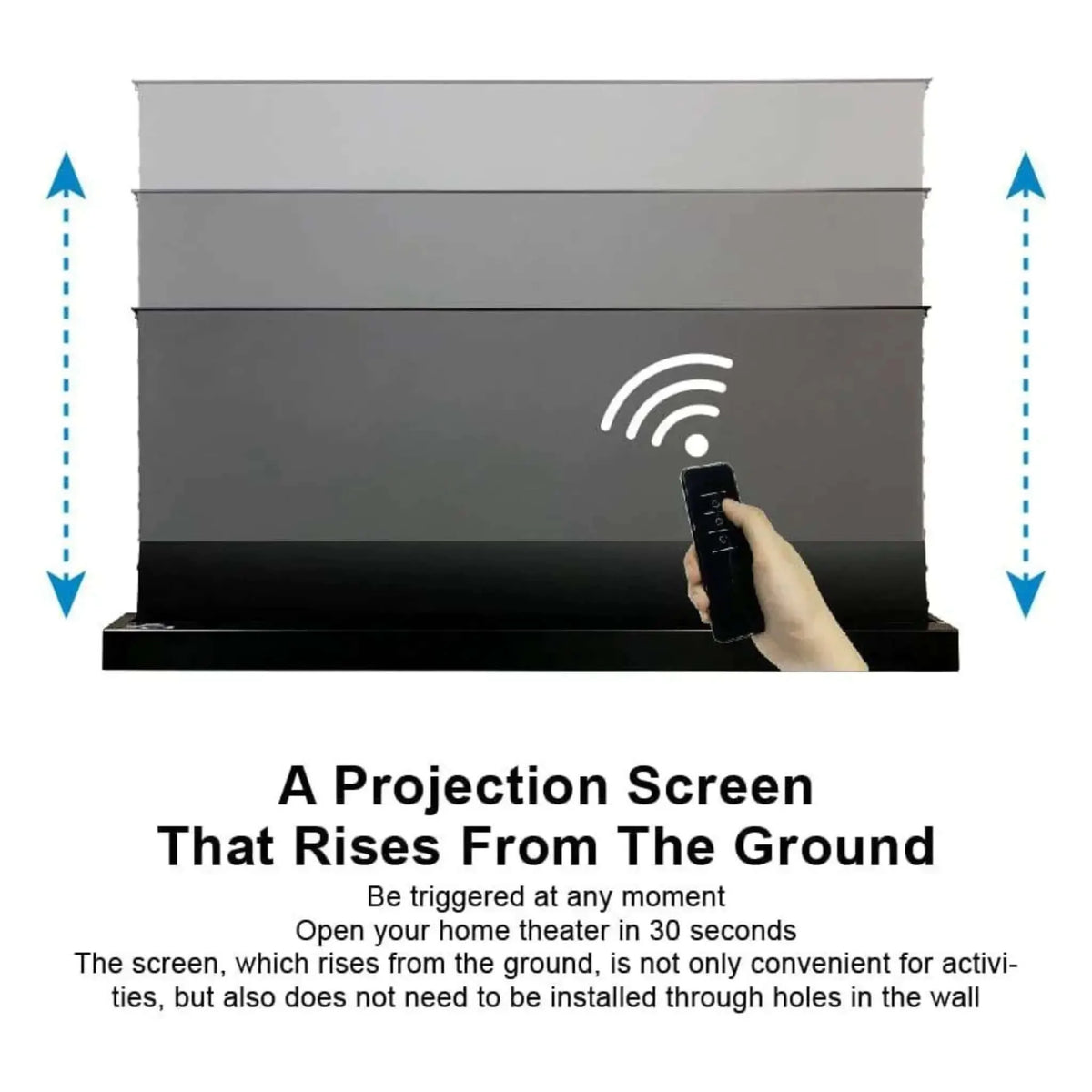 VIVIDSTORM S PRO Motorized Tension Floor Rising UST ALR Projector Screen