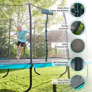 Skywalker Trampolines Signature Series 15'x9' Rectangle Outdoor Trampoline with Enclosure