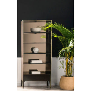 Sonder Living Silhouette Bookcase - Smoked Eucalyptus