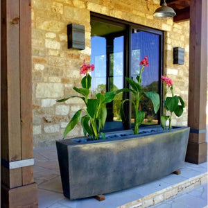 Slick Rock Concrete Square Planter Linear