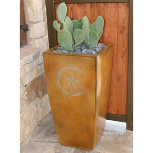 Slick Rock Concrete Square Planter Tall