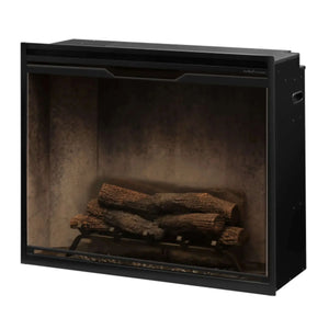 Dimplex Revillusion 36" Portrait Built-In Firebox with Front Glass and Plug Kit