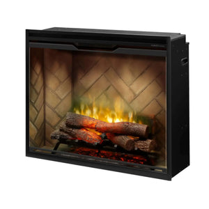 Dimplex Revillusion 36" Portrait Built-In Firebox with Front Glass and Plug Kit