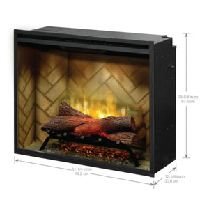 Dimplex Revillusion Built-In Firebox with Front Glass and Plug Kit