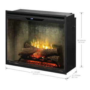 Dimplex Revillusion Built-In Firebox with Front Glass and Plug Kit