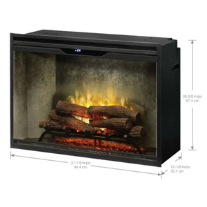 Dimplex Revillusion Built-In Firebox with Front Glass and Plug Kit