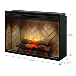 Dimplex Revillusion Built-In Firebox with Front Glass and Plug Kit