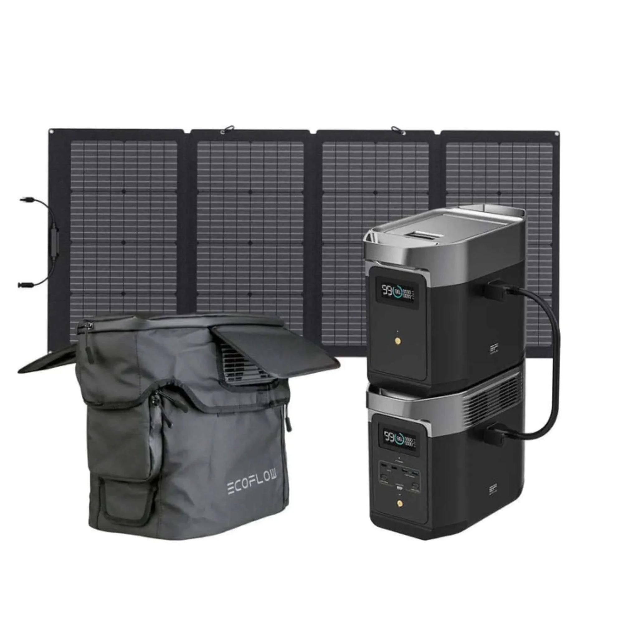 EcoFlow DELTA 2 + DELTA 2 Smart Extra Battery +220W Solar Panel +DELTA 2 Bag