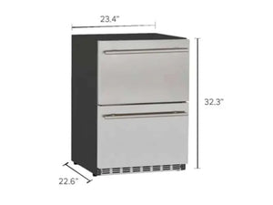 Summerset 24" 5.3C Deluxe Outdoor Rated 2-Drawer Fridge