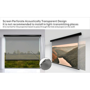 VIVIDSTORM ALR P Slimline Motorized Tension Obsidian Long Throw ALR Perforated Projector Screen