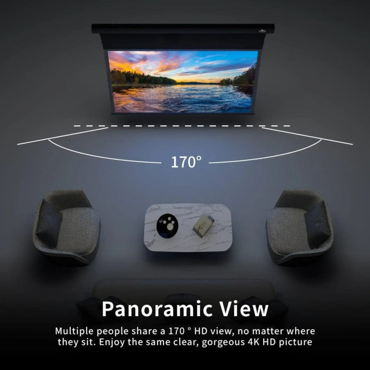 VIVIDSTORM PRO A Slimline Motorized Tension UST ALR Projector Screen