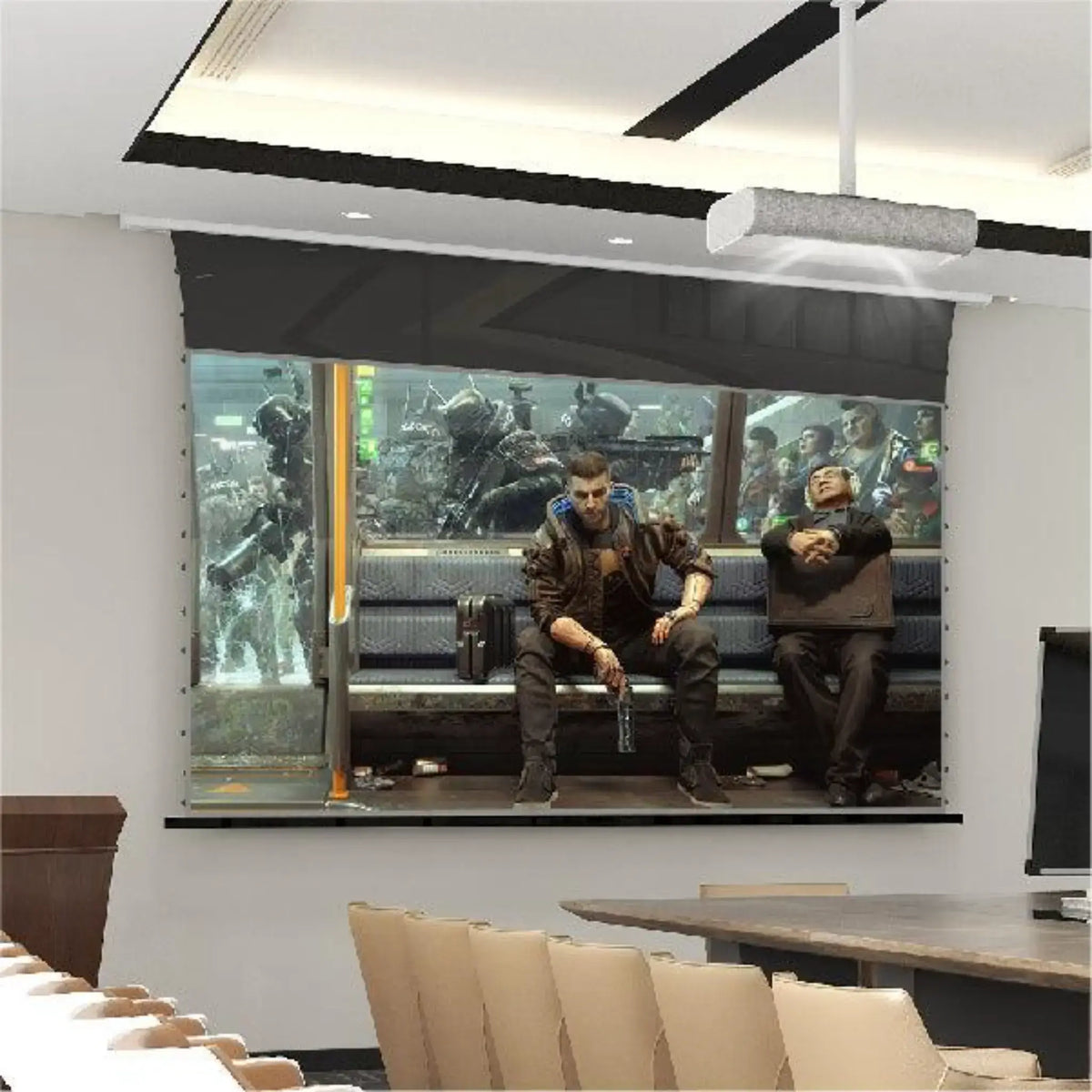 VIVIDSTORM PRO A Slimline Motorized Tension UST ALR Projector Screen