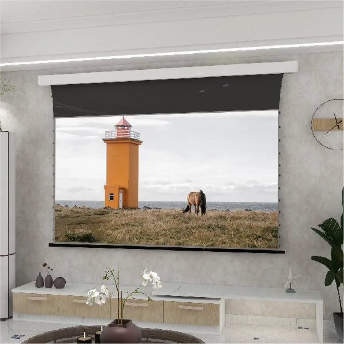 VIVIDSTORM PRO P Slimline Motorized Tension UST ALR Projector Screen