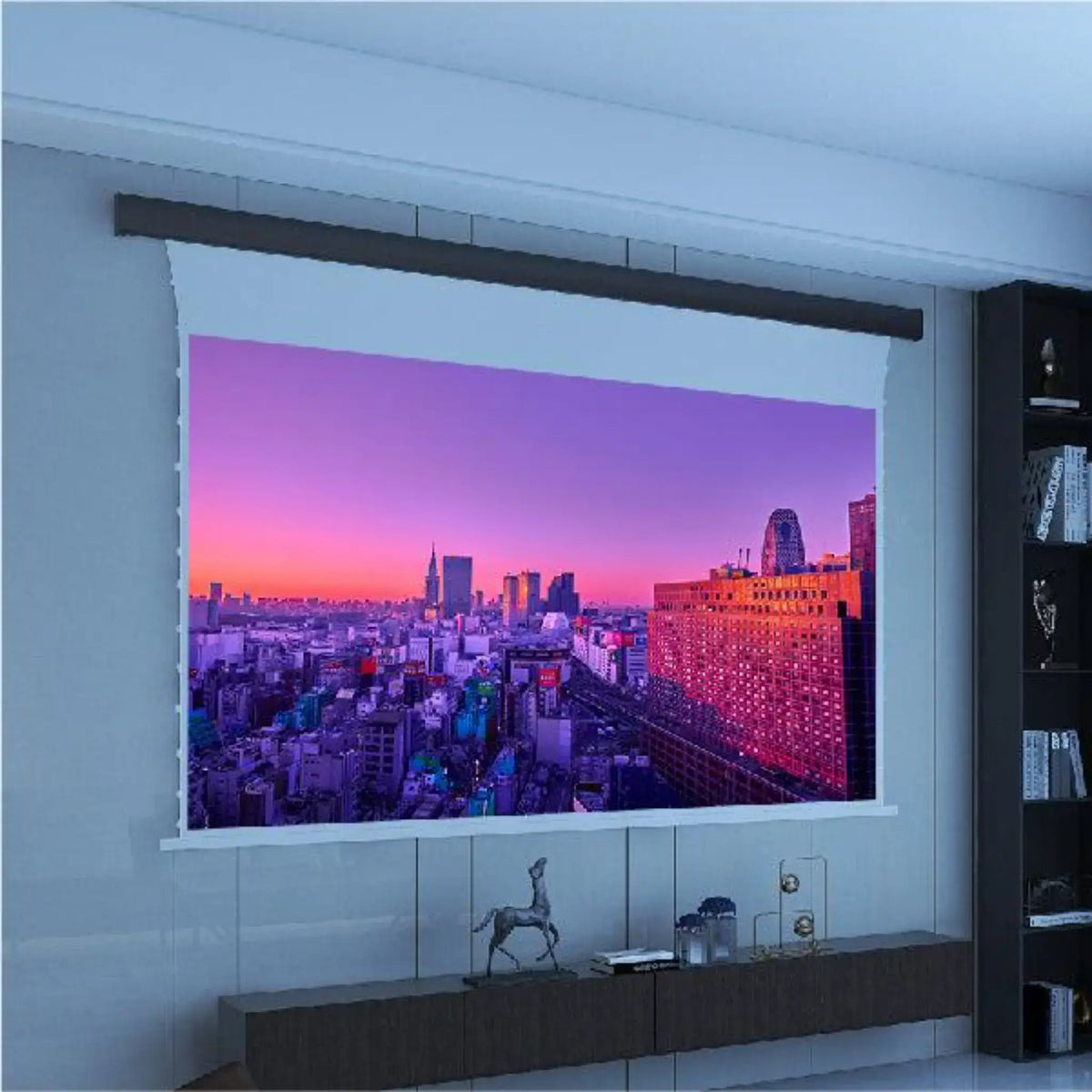 VIVIDSTORM White Cinema Slimline Motorized Tension Projector Screen